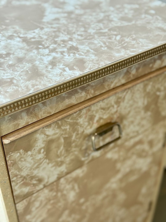 Image 1 of Vintage Bedside Table with Drawer