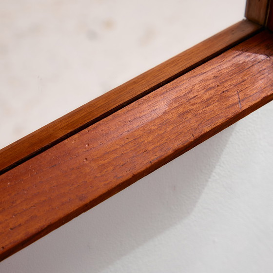 Image 1 of MK11168 Miroir hexagonal encadré en teck