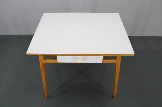 Image 1 of 1960s Side Table with Formica Top and Drawer, Czechoslovakia