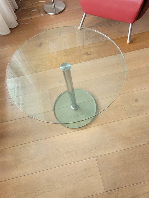 Tavolino in vetro, diametro 55 cm
