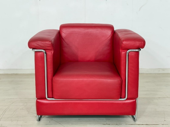 Image 1 of Prachtige Züco Carat leren fauteuil, rood