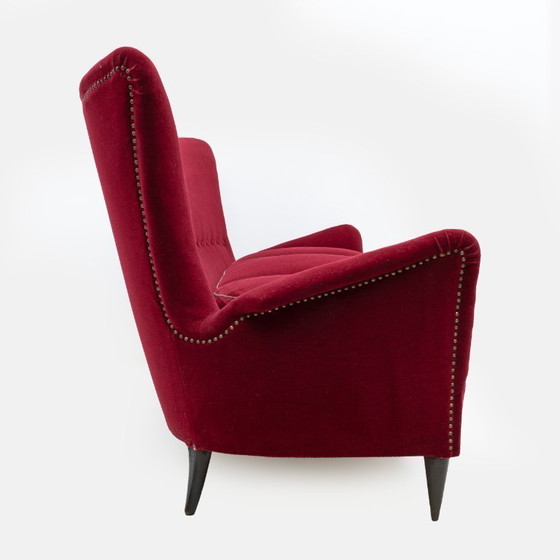 Image 1 of Gio Ponti Art Dèco Italian Sofa from Hotel Bristol Merano, 1950s