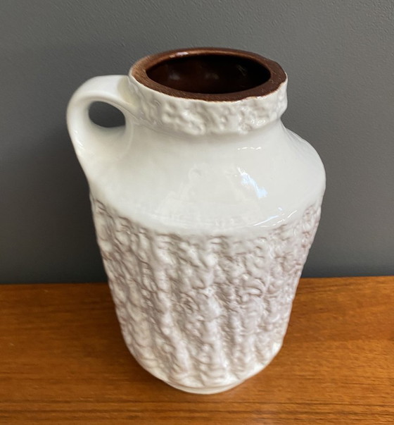 Image 1 of White fat lava vase by Carstens West Germany model 222-20 1970s