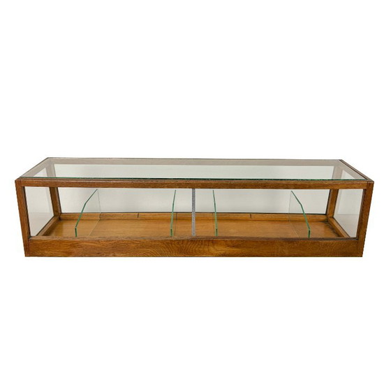 Vintage vitrinekast van hout en glas, Vitrinekasten, Bruin (foto 8 van 12)