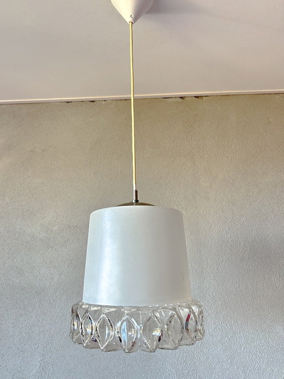 Vintage Hustadt Leuchten Pendant lamp – Glass, Metal (photo 3 of 11)