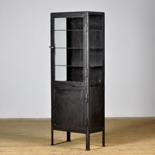 Antique Iron Medical Cabinet, 1920S