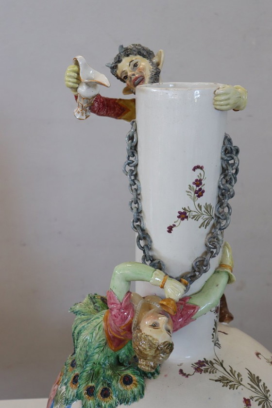 Image 1 of Majestic Ceramic Vase, Italy Early 20th Century