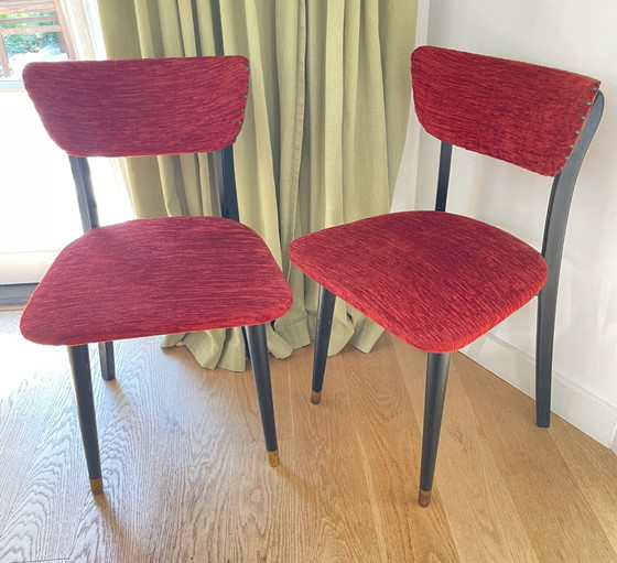 Set di 2 sedie vintage – Sedie da pranzo, Legno, Ottone (photo 3 of 15)