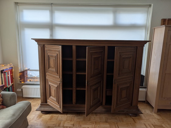 Image 1 of Brutalist oak sideboard - Mid-Century Modern