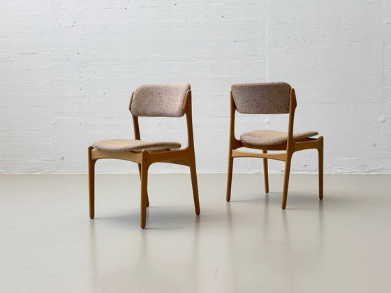 Image 1 of Set de 6 chaises modèle No.49 d'Erik Buch pour O.D. Møbler A-S au Danemark, années 1960