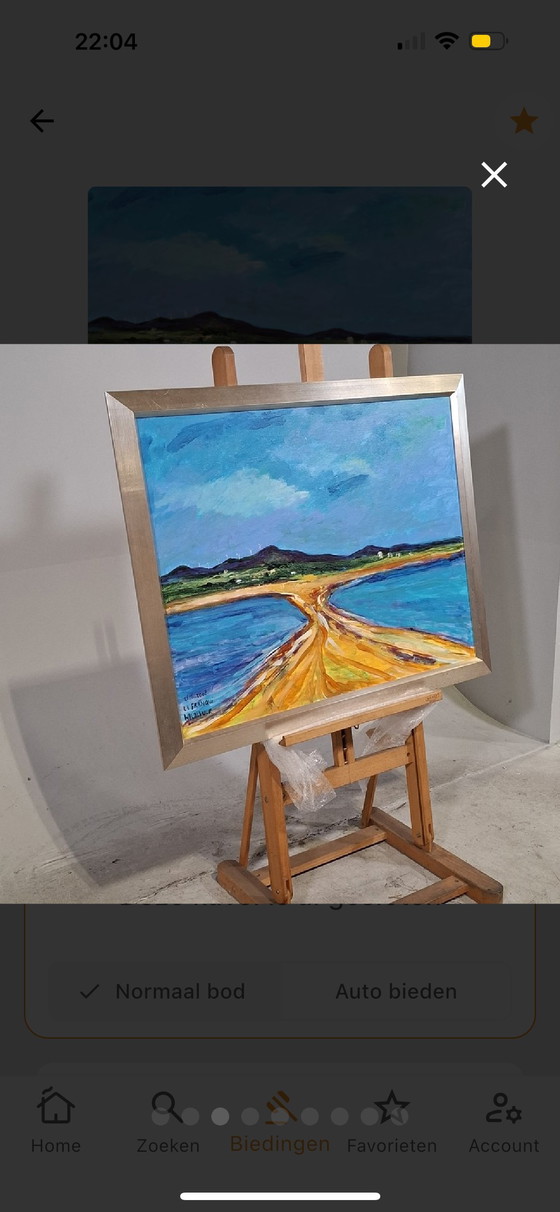 Image 1 of Bekanntes Werk von Maya Wildevuur aus dem Jahr 2008 „La Franqui“, Acryl, 70 x 90 cm