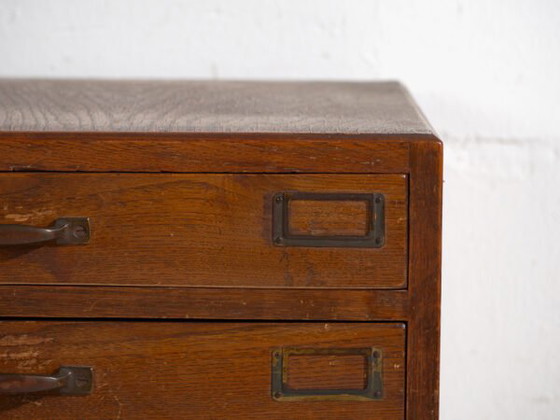 Small antique Japanese file cabinet - Showa Period (c. ) #2 – Filing cabinets, Metal (photo 32 of 40)