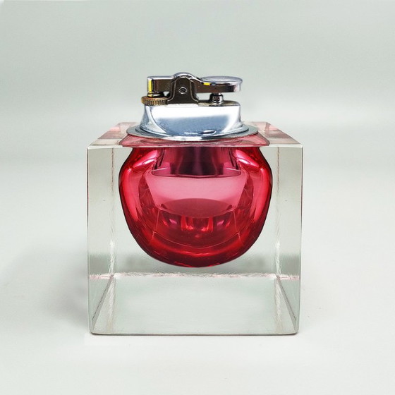 Encendedor de mesa Flavio Poli Murano Sommerso de cristal, década de 1960. Hecho en Italia. (photo 4 of 9)