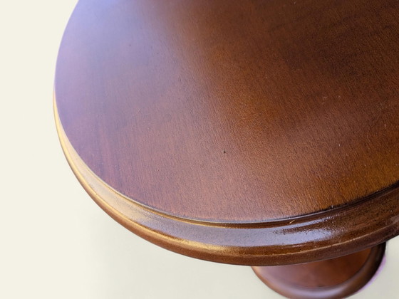 Zeldzaamheid! Handgedraaide Massief Houten Plantentafel – Mid-Century, jaren 60, ongebruikt, vintage decor (photo 9 of 11)