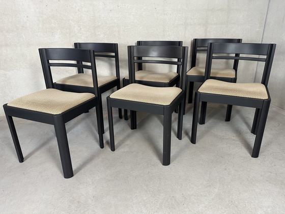 Image 1 of 6X chaises de salle à manger Brutalist des années 1970