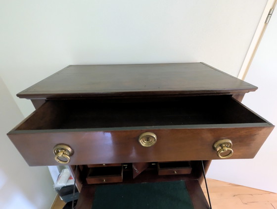 Antieke Hollandse Secretaire – Wandkast, Wood (photo 4 of 5)
