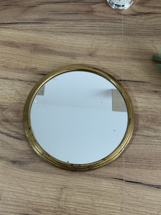 Image 1 of Vintage gouden spiegel dienblad