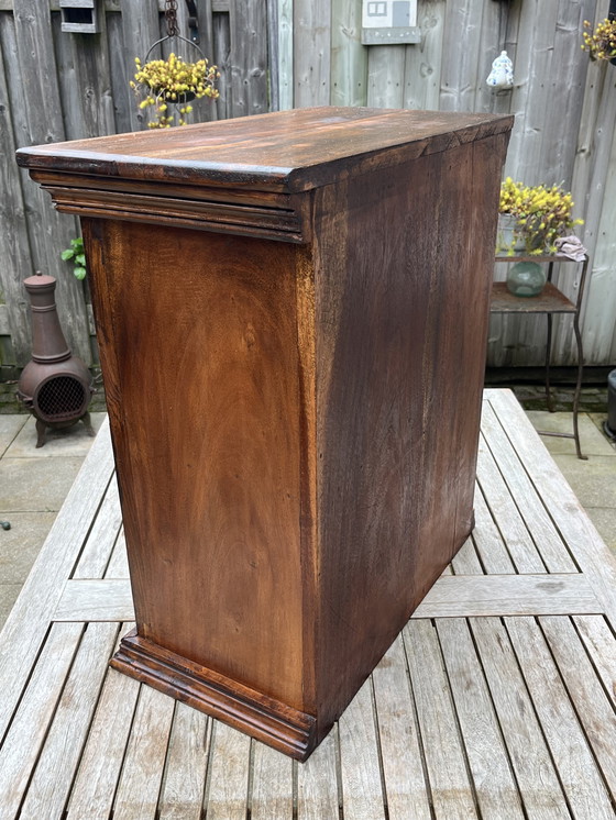 Image 1 of Rare cabinet français | Teck et fer forgé | 1950s