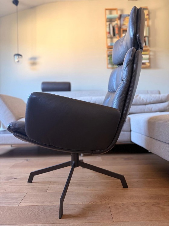 KFF Arva Lounge – draaibare lederen fauteuil met hoofdsteun – Draaistoelen, Leather (photo 5 of 9)