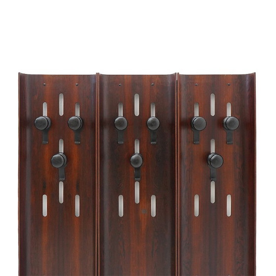 Image 1 of Wall coat rack in curved plywood, 1960s