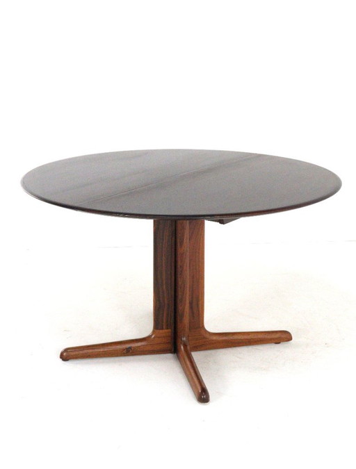 Dyrlund round 2x extendable rosewood table dining table vintage