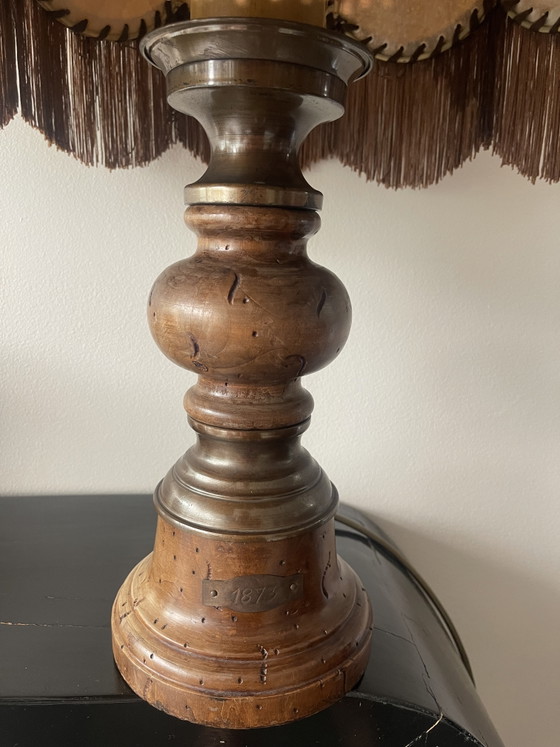 Vintage houten lamp uit de jaren 80 – Leeslamp, Wood (photo 13 of 15)