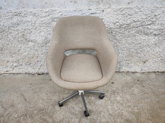 Image 1 of Mid-Century Modern Egg Swivel Chair Stol Kamnik Vintage Gray Office Chair