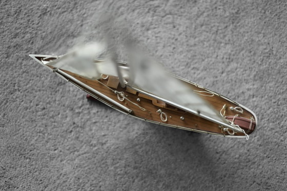 Image 1 of Vintage Mid-Century Scandinavian Modern Wooden J-Class Ranger J5 Yacht Model, 1960s