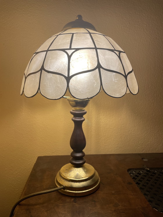 Image 1 of Tiffany stijl tafellamp glas-in-lood 