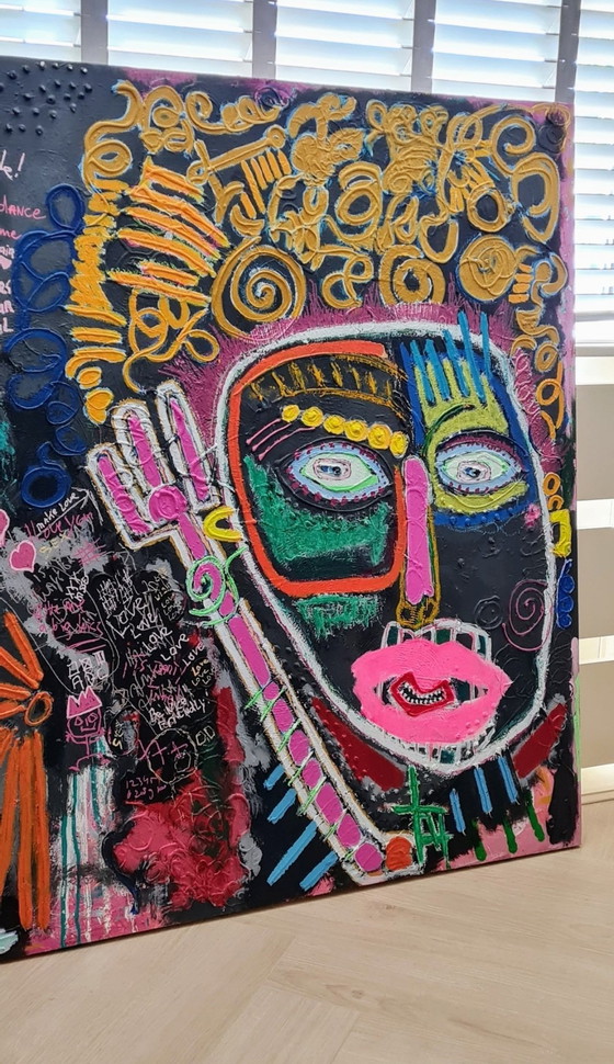 Image 1 of  GROOT RETRO KUNSTWERK!!!