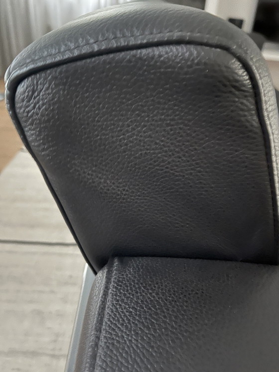 Image 1 of Harvink Forum 3-Sitzer-Sofa, schwarzes Leder