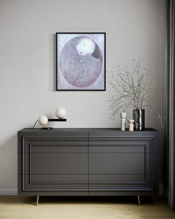 Image 1 of Robert Detheux / 1979 / Raro quadro surrealista / Madame la Colonelle