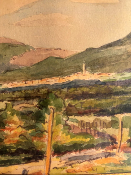 Watercolor Landscape Painting by Giacomo Gabbiani, 1950s, Paintings & Drawings (photo 8 of 9)