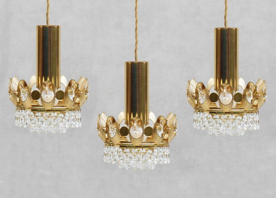 Image 1 of Lampadari a sospensione Palwa Crown, anni '70, Germania, 3 disponibili