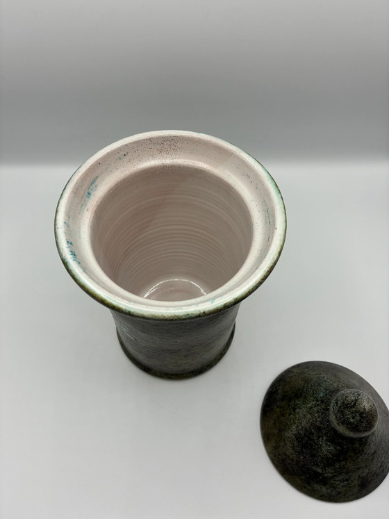Vaso da erborista MINT – Gres lavorato a mano e firmato GP – Pezzo unico – Oggetti decorativi (photo 5 of 7)