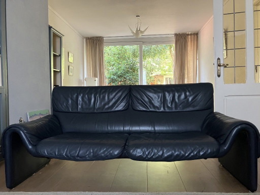 2 X De Sede 2011 Ledersofas Dunkelblau 2,5 Sitzer