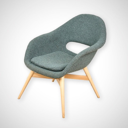 Vintage Shell Lounge Chair van Miroslav Navratil, jaren 60, Tsjechoslowakije