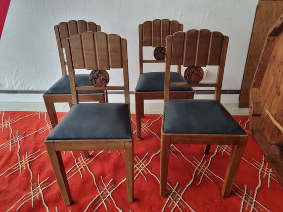 Image 1 of 4 Art Deco, Art Nouveau stoelen