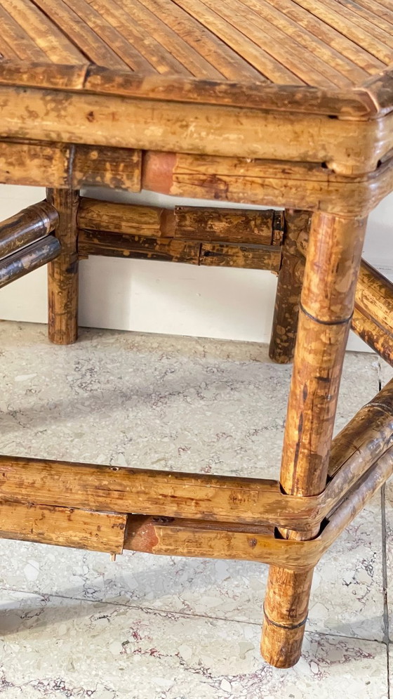 Image 1 of Vintage bamboo coffee table