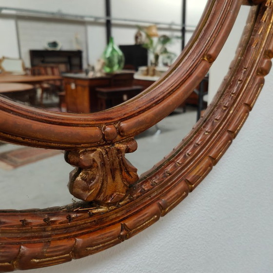 Image 1 of Vintage Golden Baroque Brocante Rococo facet mirror vanity mirror