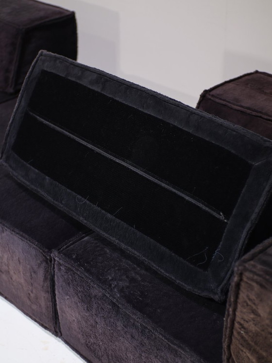 Image 1 of COR Trio modular sofa landscape sofa purple brown 1970s