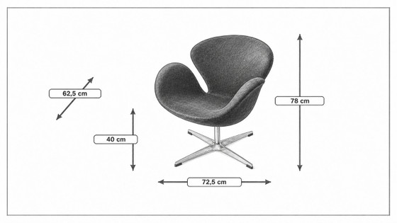 Poltrona Lounge Design Swan Classic – Poltrone, Wool (photo 5 of 5)