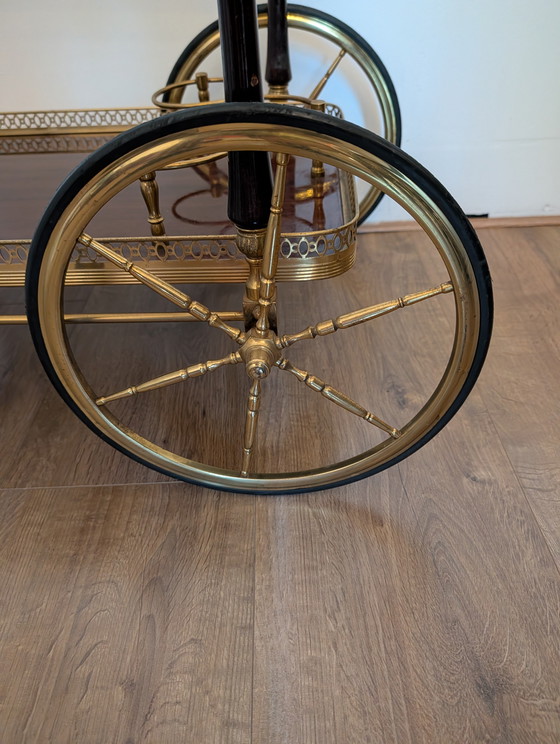 Image 1 of Serveer wagen Maison Jansen jaren 40-50