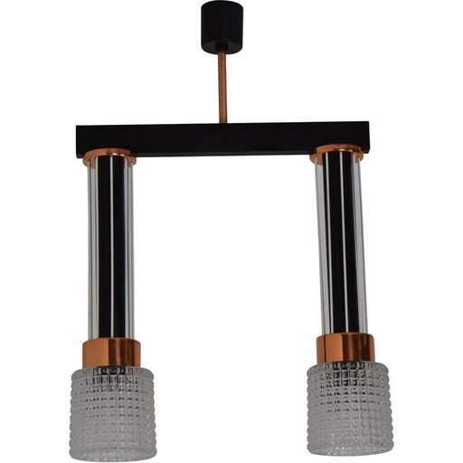 Sospensione vintage in metallo ottonato di Drukov, Cecoslovacchia 1960