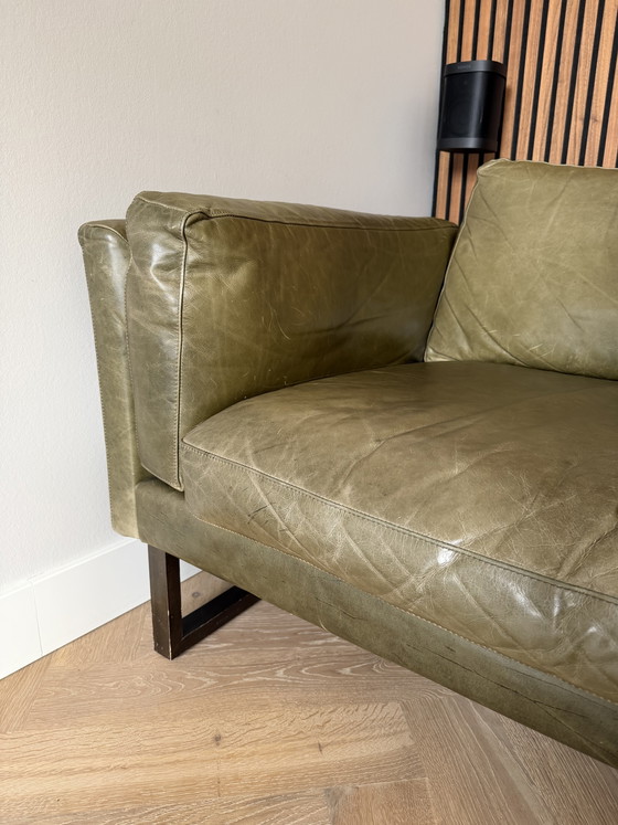 Image 1 of Canapé d'appoint 4,5 places Massai en cuir olive Loods 5