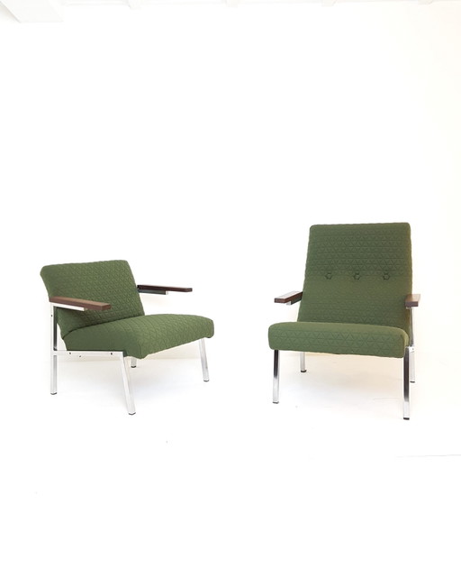 SZ66 En SZ67 Vintage Fauteuil Martin Visser Spectrum Kvadrat Febrik Nieuw Gestoffeerd