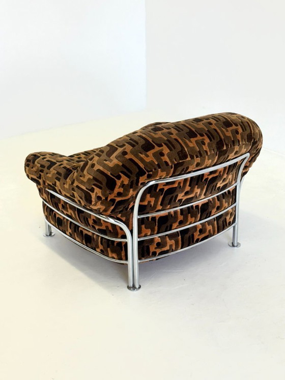 Image 1 of Vintage Italiaanse lounge stoelen met buisframe
