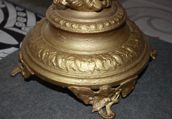 Image 1 of Antique French spelter/zinc cast figure with gilding – 19th century – 42 cm high