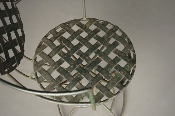 Image 1 of Modernistische metalen tuinstoelen. 1960s. Set van 2