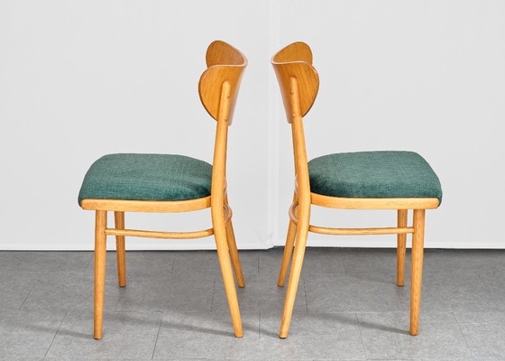 Set of 4 Dining Chairs, Jitona, 1960s, Czechoslovakia, Textile, Wood, Beige (photo 9 of 15)